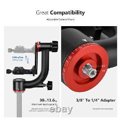 Neewer GM100 Heavy Duty Carbon Fiber Gimbal Tripod Head with Quick Release Plate