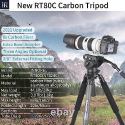 RT80C+BL75 CarbonFiber Tripod Professional Bowl Tripod Birdwatching Camera Stand