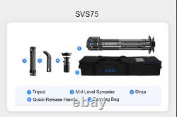 SIRUI SVS75 Carbon Fiber Video Camera Tripod SVH15 Fluid Head OneStep Adjustment