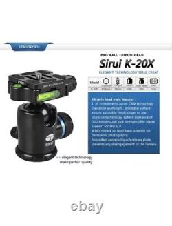 Sirui Carbon Fiber Camera Tripod/Monopod Set with K-20X Ball Head W-2204
