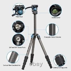 Sirui ST-125 5-Section Carbon Fiber Tripod & VA-5 Ultra-Compact Video Head Kit