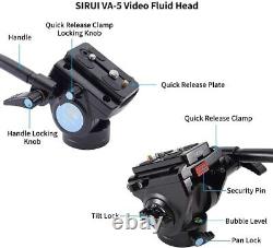 Sirui ST-125 5-Section Carbon Fiber Tripod & VA-5 Ultra-Compact Video Head Kit