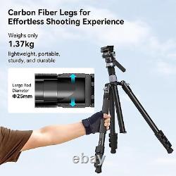 SmallRig 63 Video Tripod, Carbon Fiber Tripod Monopod withCenter Column-Outlet