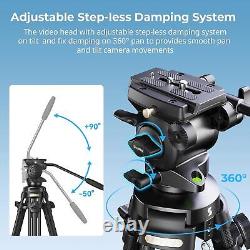 SmallRig 64'' Carbon Fiber Video Tripod Kit with Step-Less Damping Load up 6kg