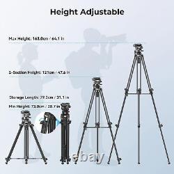 SmallRig 64'' Carbon Fiber Video Tripod Kit with Step-Less Damping Load up 6kg