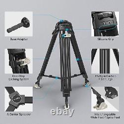 SmallRig 72 Video Tripod Heavy-Duty Carbon Fiber Tripod Without Head Outlet