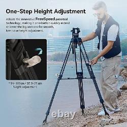 SmallRig AD-100 78 Video Tripod with One-Step Locking, Camera Carbon Fiber Tripod