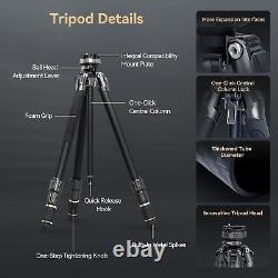 SmallRig Carbon Fiber Tripod, 59 Travel Tripod with One-Step Tightening System