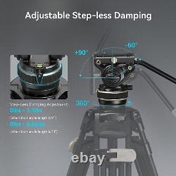 SmallRig DH10 Heavy Duty Tripod Fluid Video Head with Flat Base &Adjustable Handle