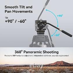 SmallRig DH10 Heavy Duty Tripod Fluid Video Head with Flat Base &Adjustable Handle