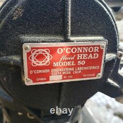 Vintage O'Connor Model 50 Fluid Head Pan Tilt Tripod Video Camera Photography