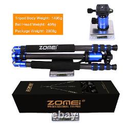 ZOMEI Blue Pro Carbon Fiber Tripod Z818C Travel Monopod&Ball Head for DSLR