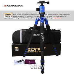 ZOMEI Blue Pro Carbon Fiber Tripod Z818C Travel Monopod&Ball Head for DSLR