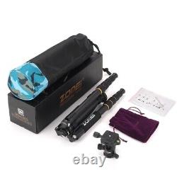 ZOMEI Q666C Portable Pro Travel Carbon Tripod monopod&Ball Head for DSLR Camera